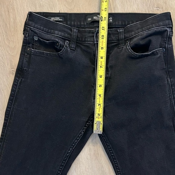 Hollister super skinny stretch, 32 x 30 black denim jeans - Picture 4 of 6